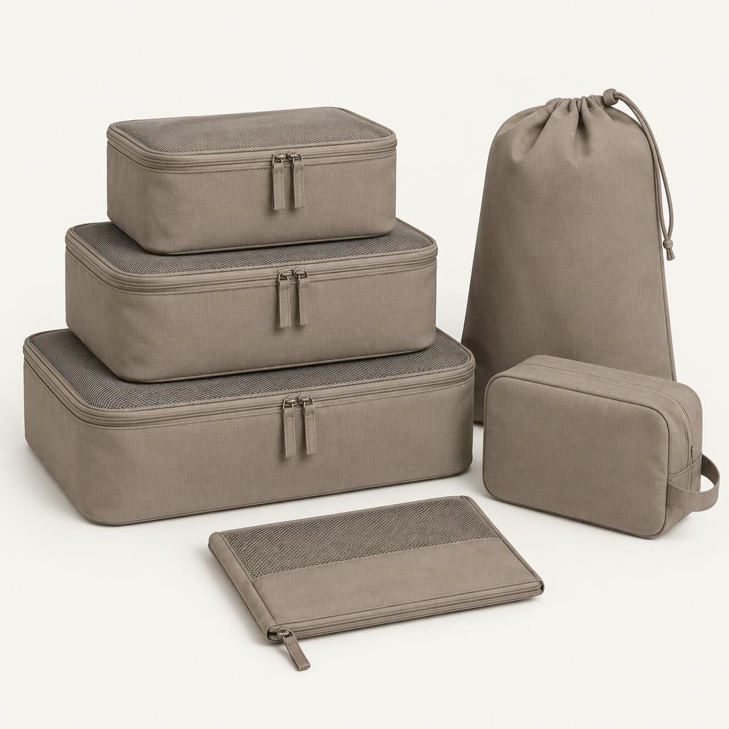 Luhxe Packing Cube Set in taupe