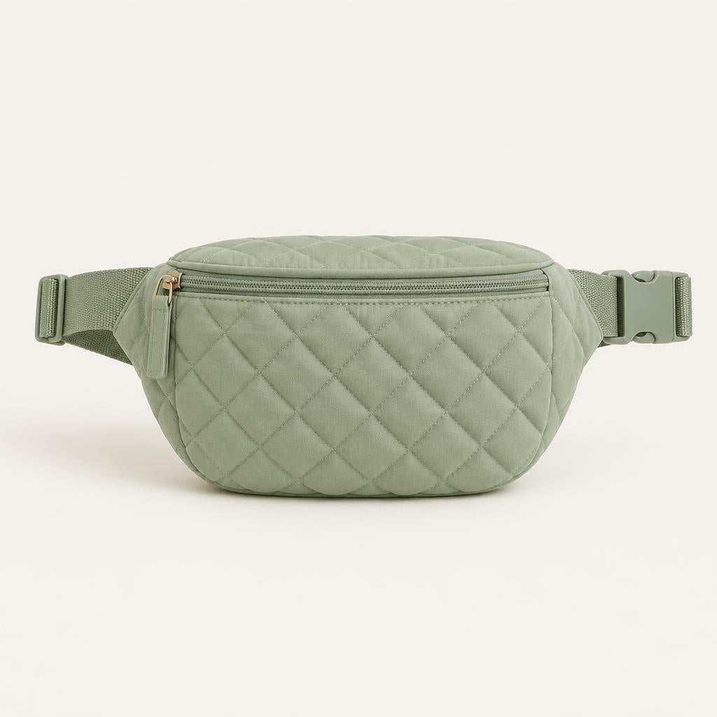 Luhxe Quilted Belt Bag in sage